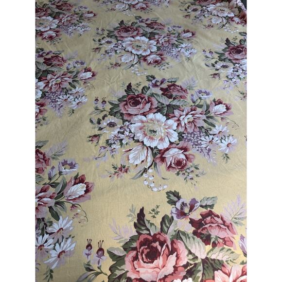 Vintage Ralph Lauren SOPHIE BROOKE King Duvet Yellow Floral/ Striped & 2 Shams - Picture 9 of 16